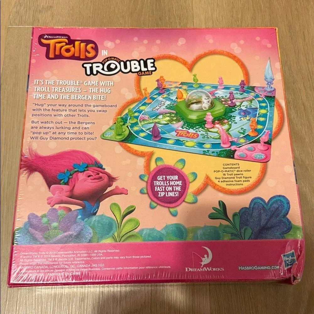 Hasbro Dreamworks Trolls in Trouble game new in sealed package